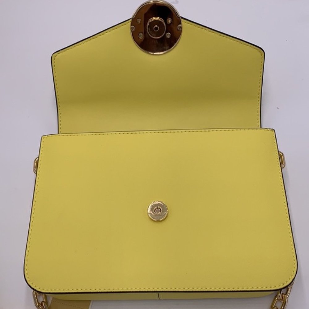 Michael Kors Carmen Medium Convertible Shoulder Bag Crossbody SUNSHINE Leather - Picture 9 of 16